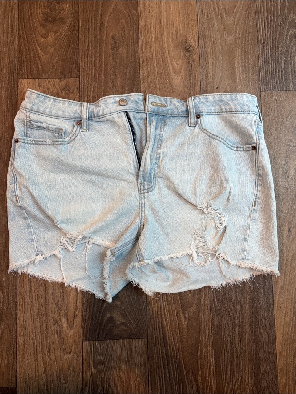 Old Navy Light Blue Distressed Jean Shorts